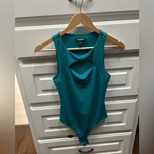Express Turquoise Sleeveless Bodysuit